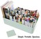 Enjoy Organizer 4 Pack Portable Caddy Organizer - Stackable Plastic Caddy with Handle | Desk, Makeup, Dorm Caddy, Classroom Art Organizers Made In USA